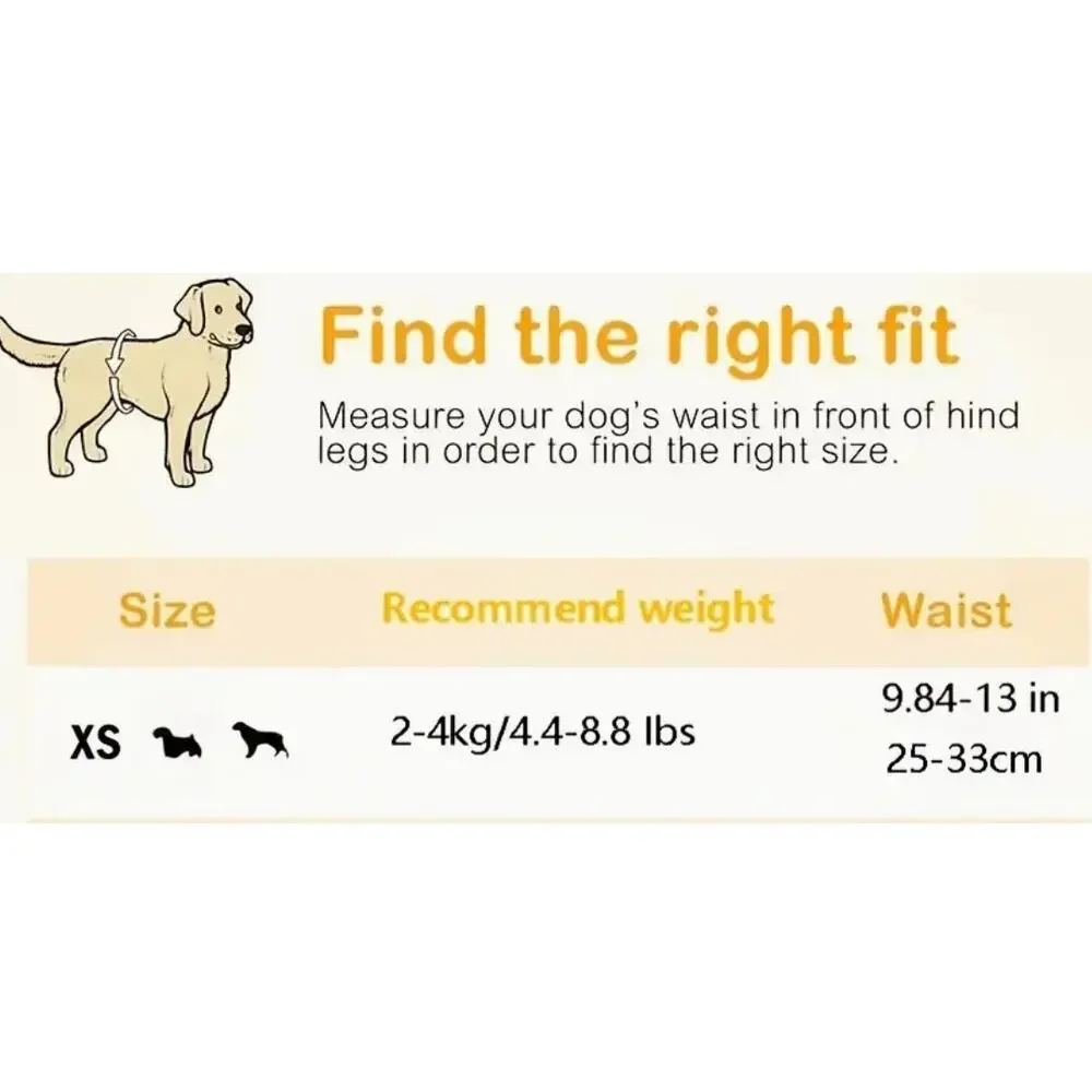 Disposable Male Dog/Puppy Belly Bands/Wraps with Wetness Indicator 10pcs X-Small